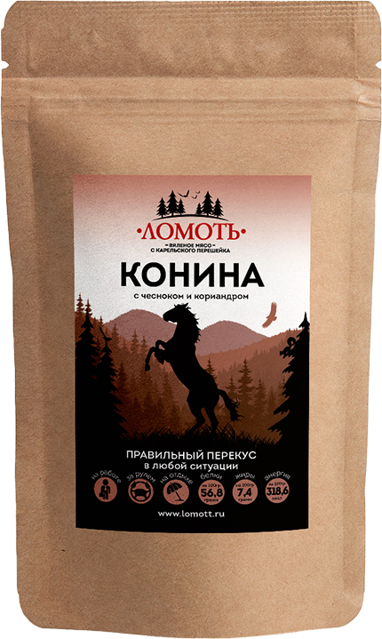 Конина с чесноком и кориандром, 40 г