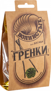 Гренки жареные "Волнистные" со вкусом васаби 75 гр (14 шт)